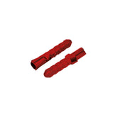 Taquete de plástico rojo Argos de 1/4 pulgada para muros sólidos, fabricado en polietileno de alta densidad.