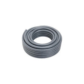 Rollo de tubo flexible hermético Argos de 3/4 pulgadas, color gris, con cubierta de PVC y núcleo de acero galvanizado.