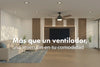 Catálogo de ventiladores de techo PEFSA: soluciones decorativas para interiores y modelos de alta resistencia para exteriores e industria.