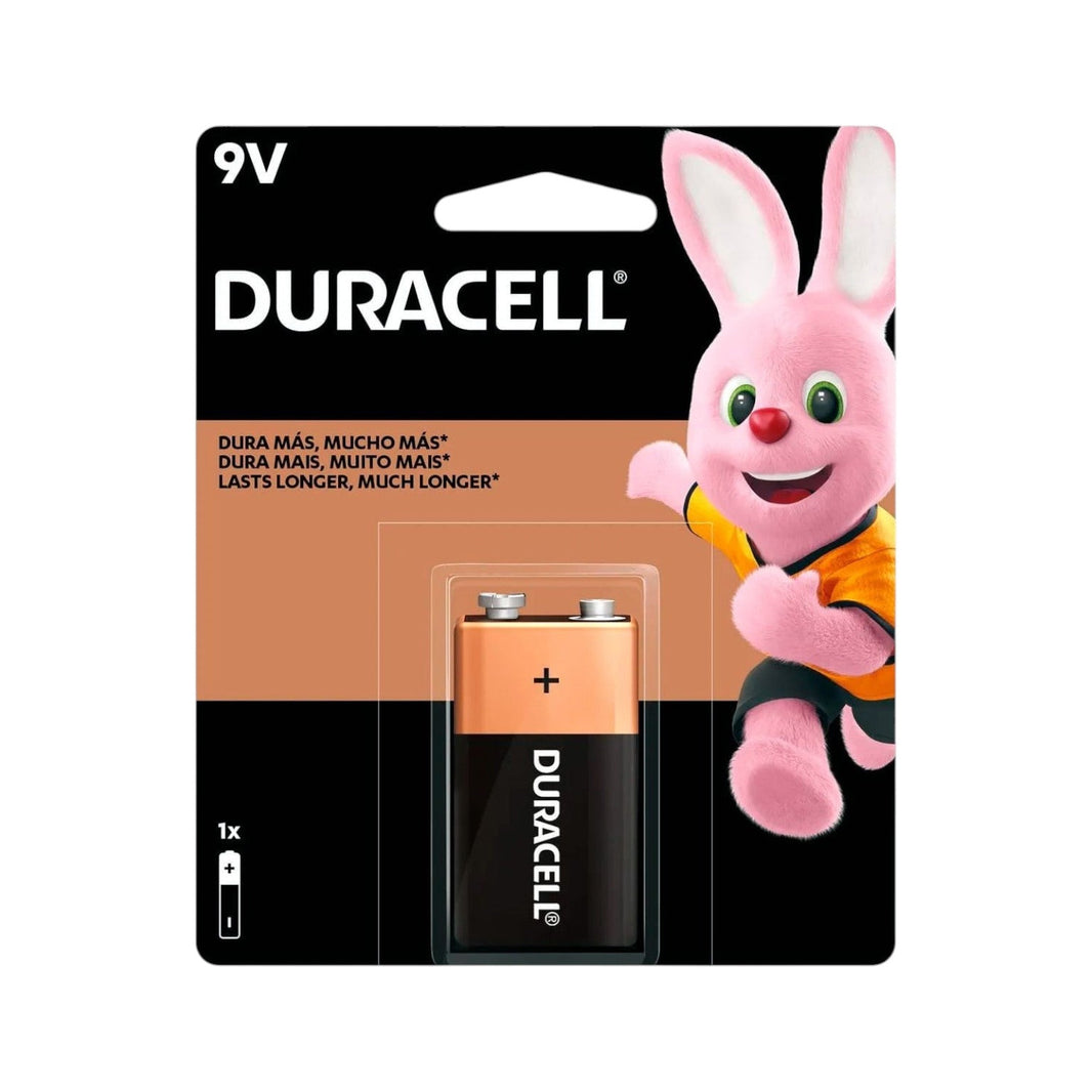 Pila Alcalina Duracell, 9V (Cuadrada), Larga Duración, Blíster de 1 Pieza