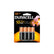 Pilas Alcalinas Duracell, Tamaño AA, Larga Duración, Paquete de 4 Piezas