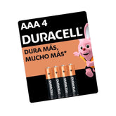 Pilas Alcalinas Duracell, Tamaño AAA, Larga Duración, Paquete de 4 Piezas - imagen 2