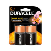 Pilas Alcalinas Duracell, Tamaño D, Máxima Duración, Paquete de 2 Piezas