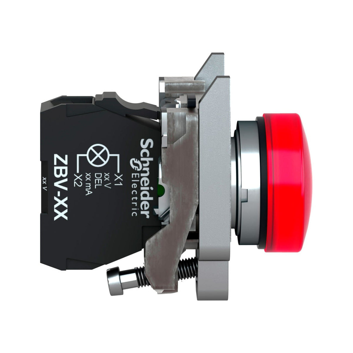 Piloto Luminoso LED Schneider Electric Harmony XB4, Rojo, 24V, Metálico Ø22mm - imagen 2