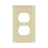 Placa para Receptáculo Dúplex de Baquelita Arrow Hart, Color Marfil | WD92101