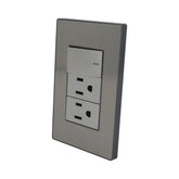 Placa Sanelec Línea Córdoba con Apagador y Contacto Doble Aterrizado 127V | SE346384 - imagen 3