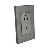 Placa Sanelec Línea Córdoba de Acero Inoxidable con Contacto Doble Aterrizado 127V | SE346339 - imagen 2