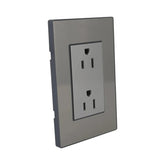 Placa Sanelec Línea Córdoba de Acero Inoxidable con Contacto Doble Aterrizado 127V | SE346339 - imagen 2