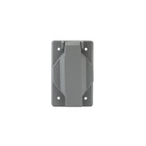 Placa de Aluminio Argos con Tapa para Receptáculo Sencillo Gris 55 mm