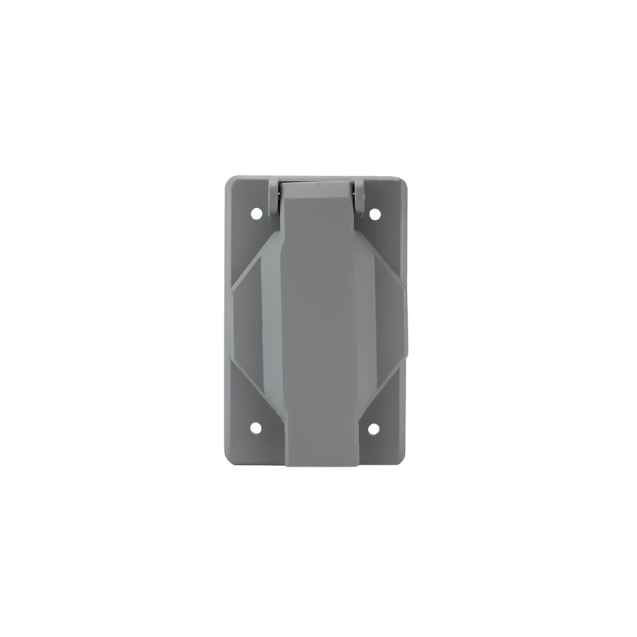 Placa de Aluminio Argos con Tapa para Receptáculo Sencillo Gris 55 mm