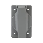 Placa de Aluminio Argos con Tapa para Receptáculo Sencillo Gris 55 mm