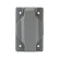 Placa de Aluminio Argos con Tapa para Receptáculo Sencillo Gris 55 mm
