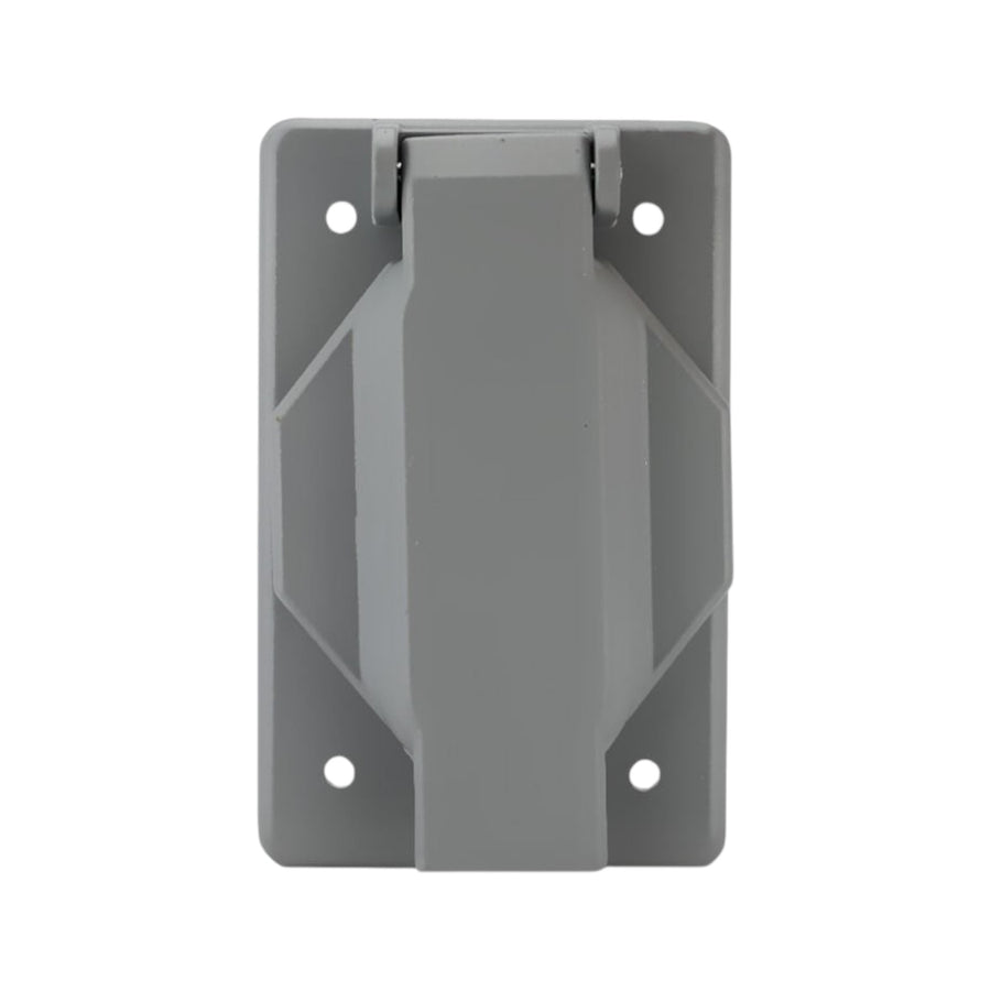 Placa de Aluminio Argos con Tapa para Receptáculo Sencillo Gris 55 mm