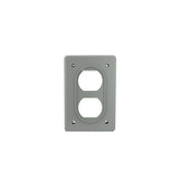 Placa de Aluminio Argos para Receptáculo Dúplex Gris