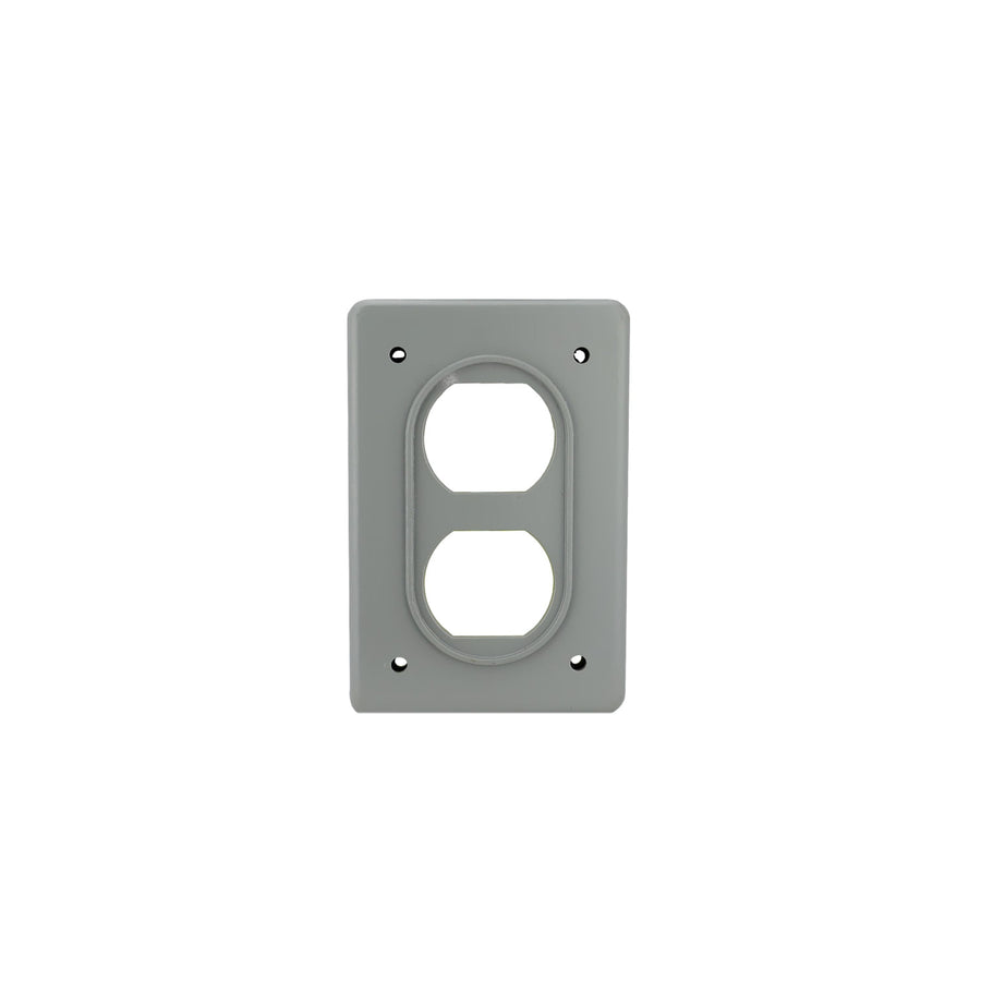 Placa de Aluminio Argos para Receptáculo Dúplex Gris