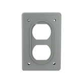 Placa de Aluminio Argos para Receptáculo Dúplex Gris