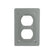 Placa de Aluminio Argos para Receptáculo Dúplex Gris