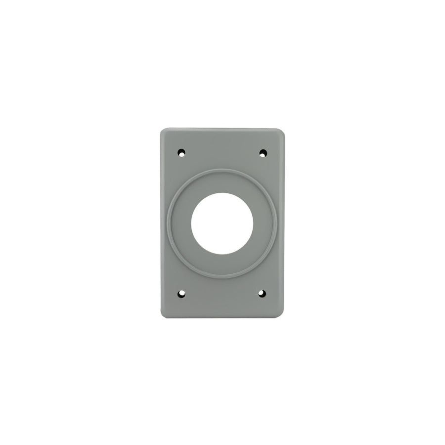 Placa de Aluminio Argos para Receptáculo Dúplex Gris 35 mm
