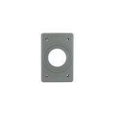 Placa de Aluminio Argos para Receptáculo Dúplex, Gris, 40 mm, Uso Rudo