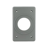 Placa de Aluminio Argos para Receptáculo Dúplex, Gris, 40 mm, Uso Rudo