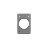 Placa de Aluminio Argos para Receptáculo Dúplex, Gris, 55 mm, Uso Rudo