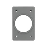 Placa de Aluminio Argos para Receptáculo Dúplex, Gris, 55 mm, Uso Rudo