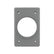 Placa de Aluminio Argos para Receptáculo Dúplex, Gris, 55 mm, Uso Rudo