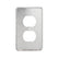 Placa para Receptáculo Dúplex de Aluminio Anodizado Plata Arrow Hart | 95101B