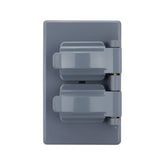 Placa de Intemperie Argos para Contacto Dúplex Plástica Gris