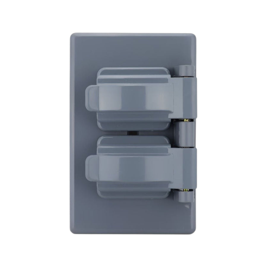 Placa de Intemperie Argos para Contacto Dúplex Plástica Gris