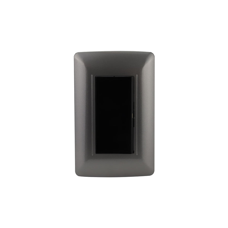 Placa Sanelec Línea Toscana Graphite con Apagador Sencillo 127V | SE345011