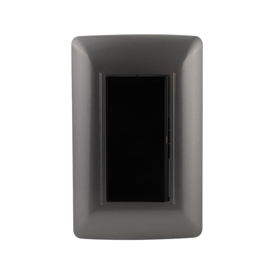 Placa Sanelec Línea Toscana Graphite con Apagador Sencillo 127V | SE345011