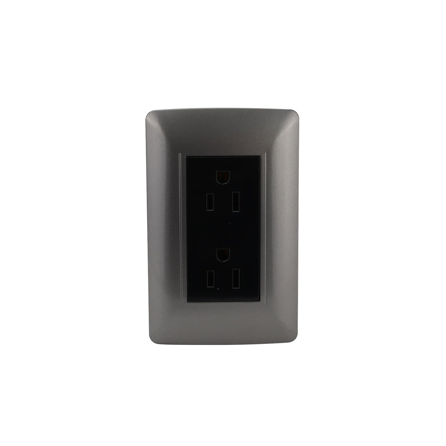 Placa Sanelec Línea Toscana Graphite con Contacto Dúplex Aterrizado 127V | SE345059