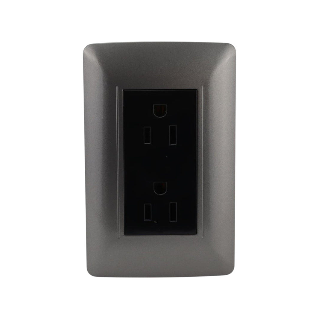 Placa Sanelec Línea Toscana Graphite con Contacto Dúplex Aterrizado 127V | SE345059