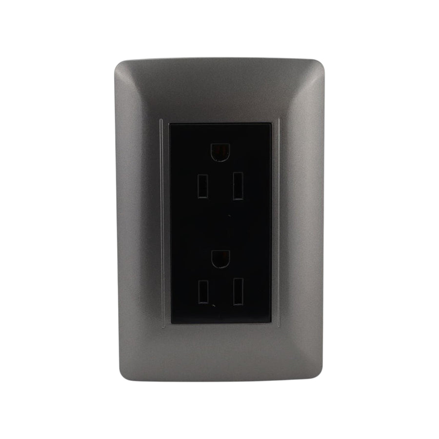 Placa Sanelec Línea Toscana Graphite con Contacto Dúplex Aterrizado 127V | SE345059