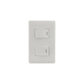 Placa Sanelec Línea Italia con Apagador Doble 127V | SE344472