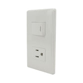 Placa Sanelec Línea Italia con Apagador y Contacto Aterrizado 127V | SE344496 - imagen 2