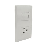 Placa Sanelec Línea Italia con Apagador y Contacto Aterrizado 127V | SE344496 - imagen 3