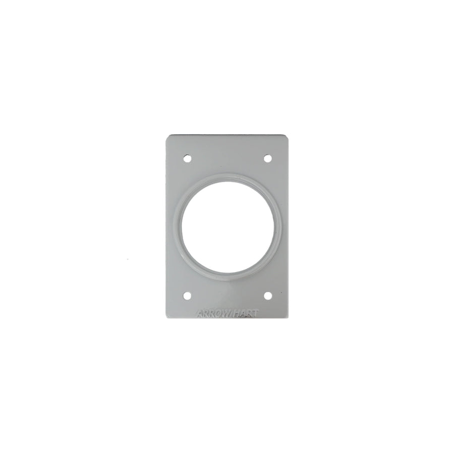 Placa para Receptáculo Sencillo de Aluminio Arrow Hart, 55 mm, Uso Industrial | AH2155