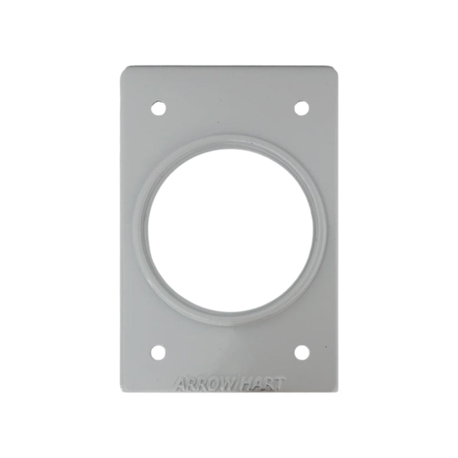 Placa para Receptáculo Sencillo de Aluminio Arrow Hart, 55 mm, Uso Industrial | AH2155