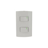 Placa Sanelec Línea Roma con Apagador Doble 127V | SE344427