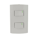 Placa Sanelec Línea Roma con Apagador Doble 127V | SE344427
