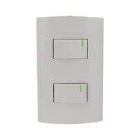 Placa Sanelec Línea Roma con Apagador Doble 127V | SE344427