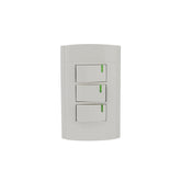 Placa Sanelec Línea Roma con Apagador Triple 127V | SE344434