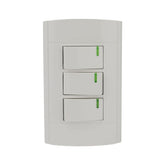 Placa Sanelec Línea Roma con Apagador Triple 127V | SE344434