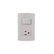 Placa Sanelec Línea Roma con Apagador y Contacto Aterrizado 127V | SE344441