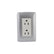 Placa Sanelec Línea Toscana Silver con Contacto Doble Aterrizado 127V | SE344984