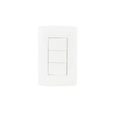 Placa Sanelec Línea Toscana con Apagador Triple 127V | SE344588