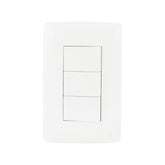 Placa Sanelec Línea Toscana con Apagador Triple 127V | SE344588
