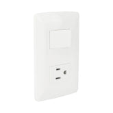 Placa Sanelec Línea Toscana con Apagador y Contacto Aterrizado 127V | SE344595 - imagen 2